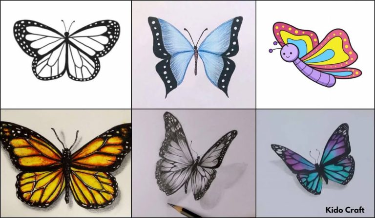 How To Draw Butterfly - Tutorials For Kids