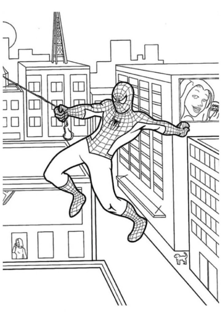 Spiderman Coloring Page Peter Parker