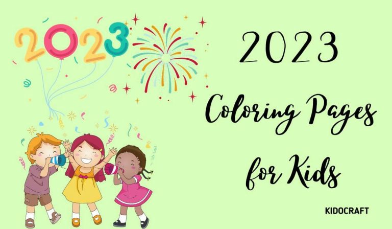 2023 Coloring Page For Kids