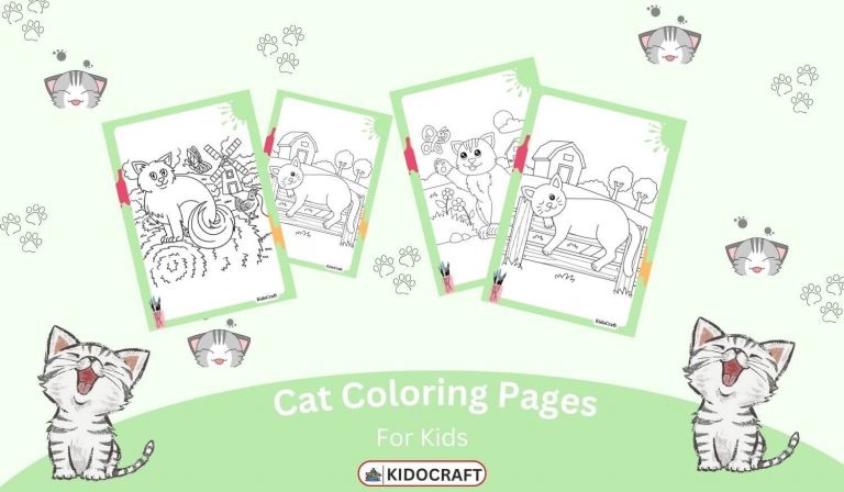Cat Coloring Pages For Kids | Free Printable