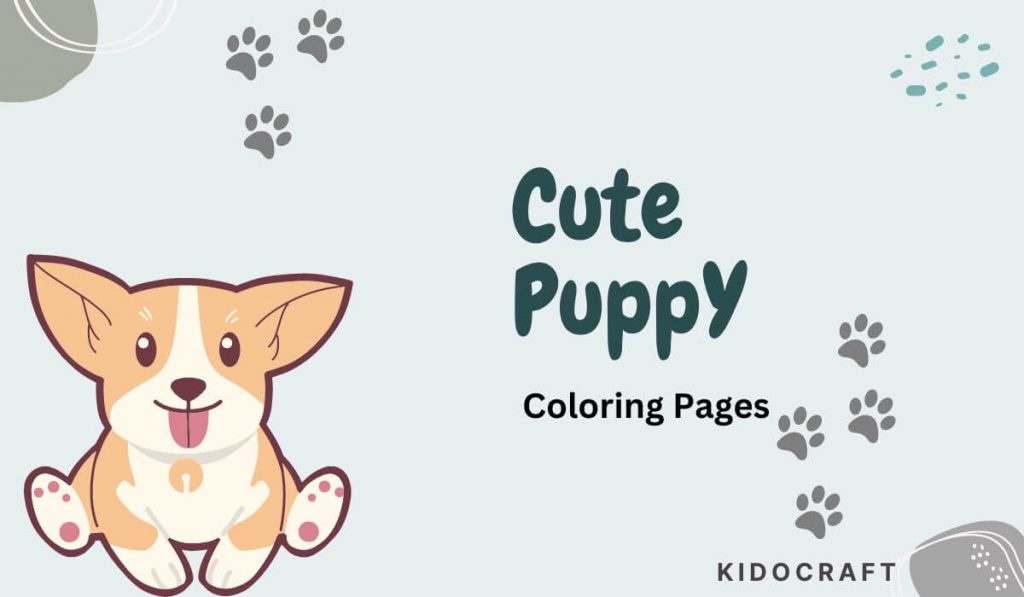 puppy coloring pages for kids