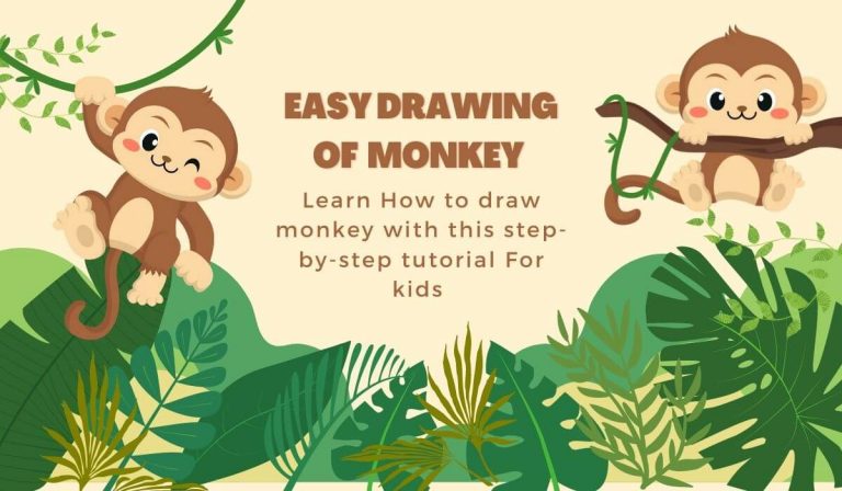 easy drawing of a monkey | step-by-step tutorial