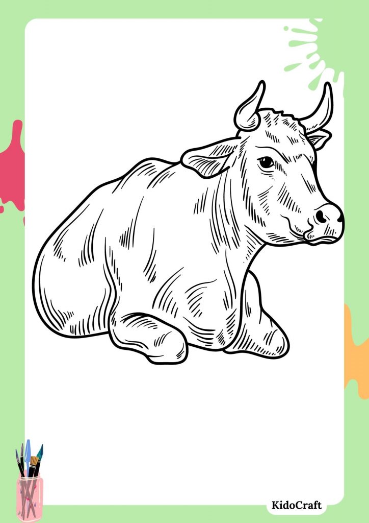 indian cow coloring for kids19