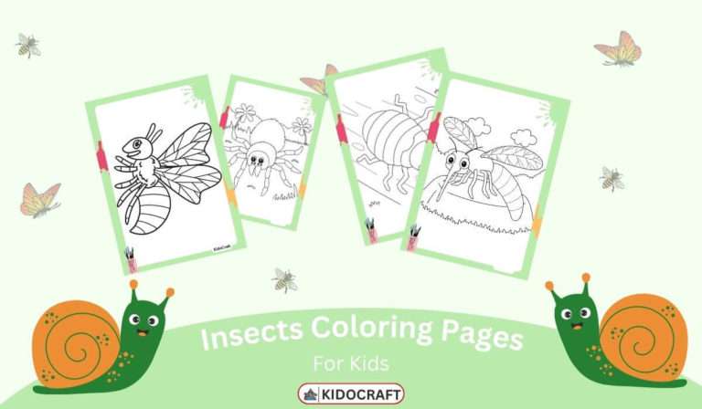 Printable Insects Coloring Pages For Kids