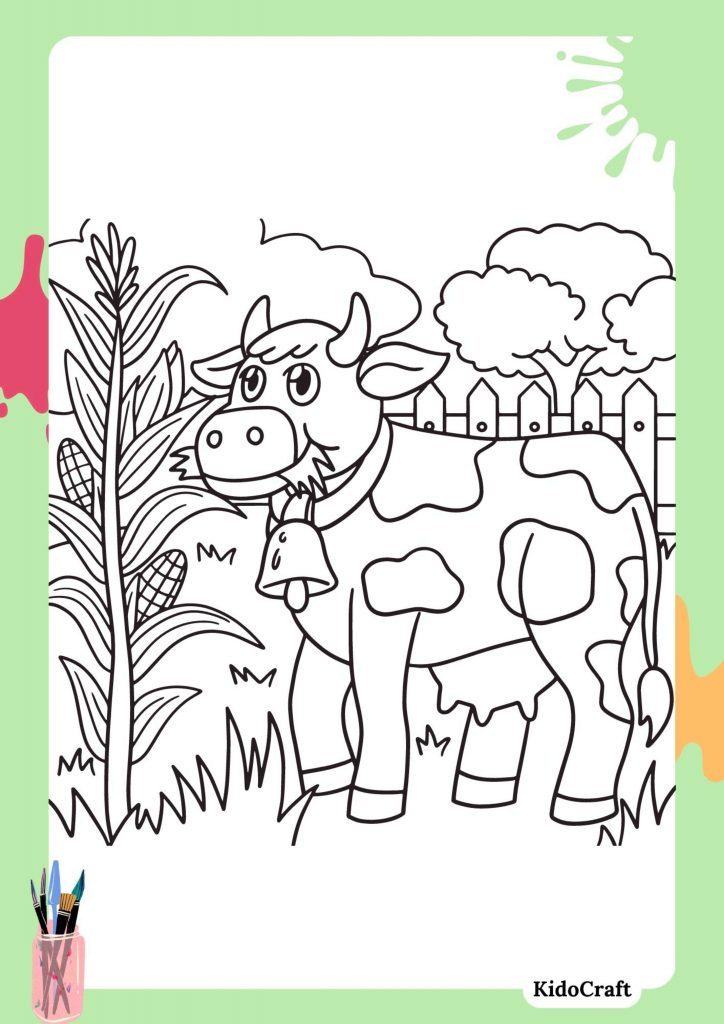milk cow coloring page for toddlers 5