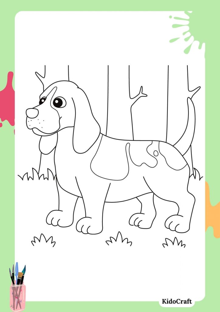 puppy coloring pages for kids free printable 10