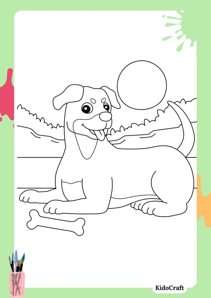 puppy coloring pages for kids free printable 12