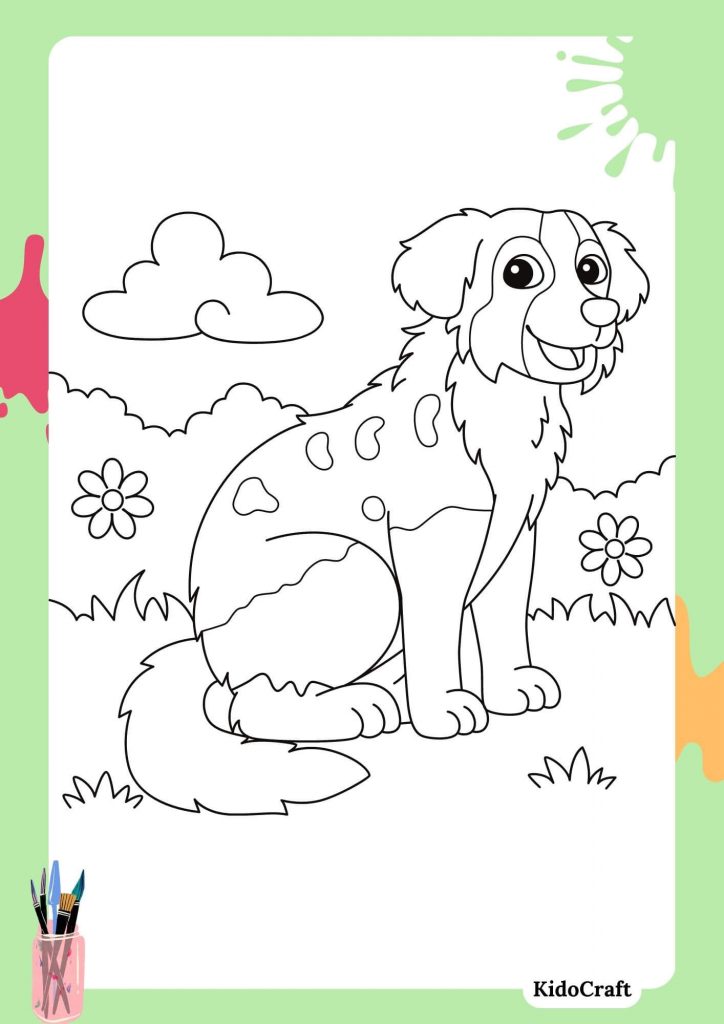 puppy coloring pages for kids free printable 16
