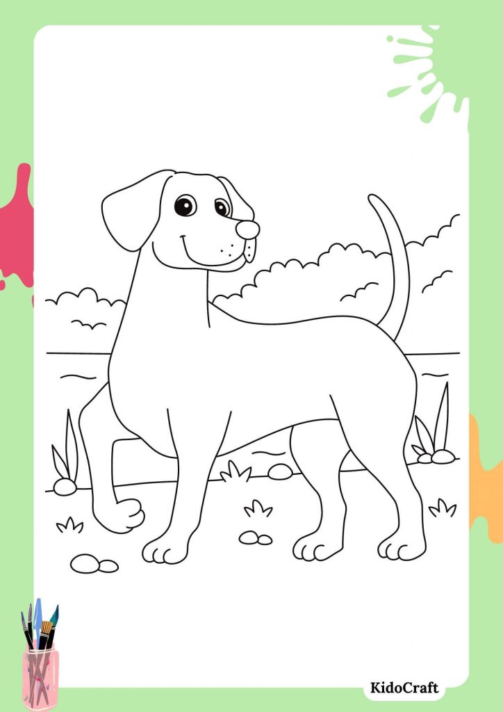 puppy coloring pages for kids free printable 24