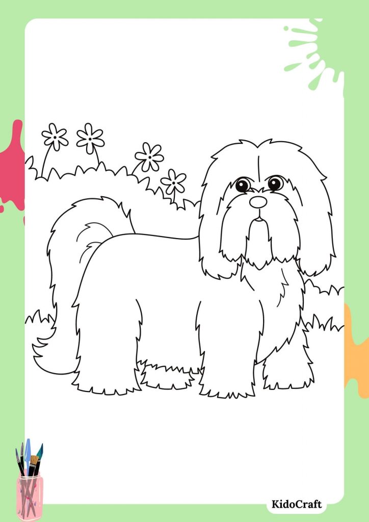 puppy coloring pages for kids free printable 4