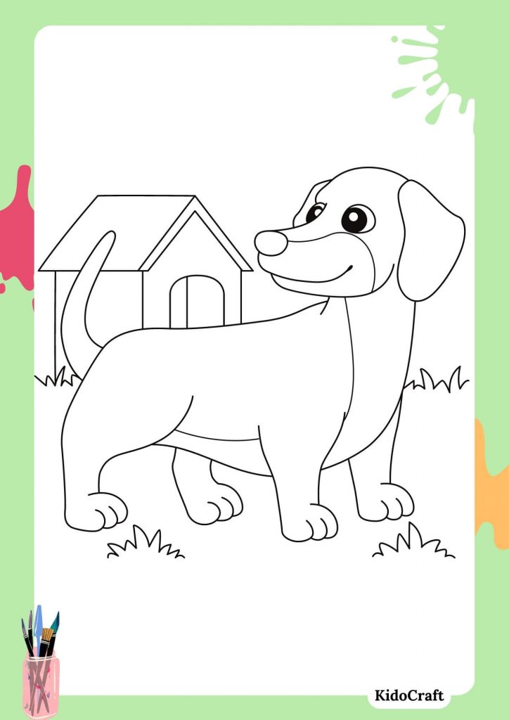 puppy coloring pages for kids free printable 6