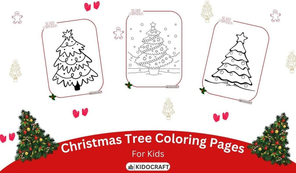 Christmas Tree Coloring Pages For kids
