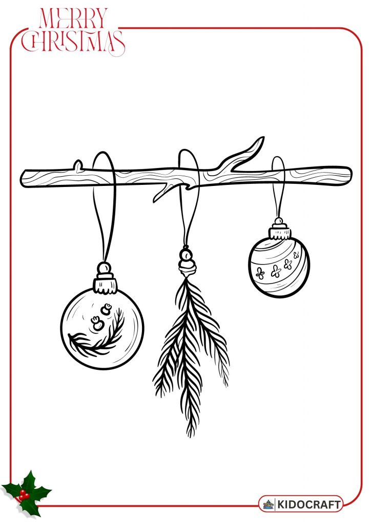 Christmas Ornament Coloring Pages