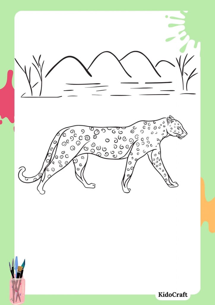 Leopard Coloring Pages For Kids | Free Printable