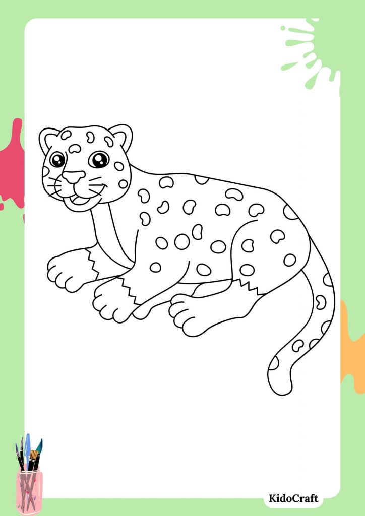Leopard Coloring Pages For Kids | Free Printable