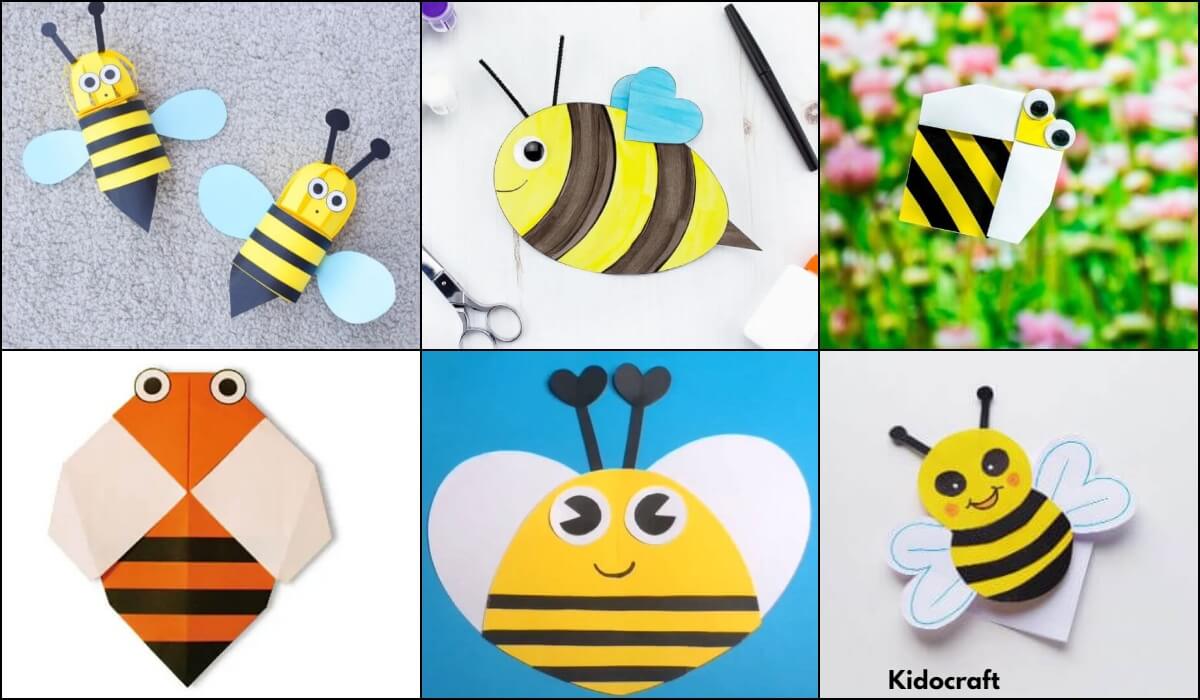 origami bee craft for kids