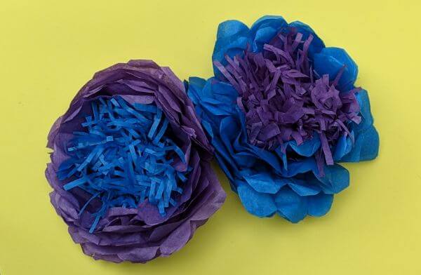 DIY Tissue Paper Flowers Craft
