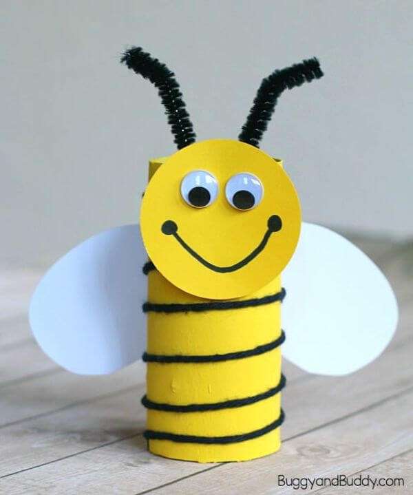 Bumble Bee Toilet Paper Roll Craft
