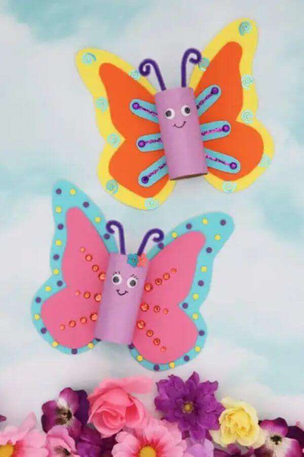 Craft Idea For Butterfly Toilet Paper