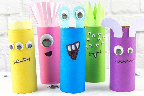 Halloween Monsters Toilet Paper Craft for Kids