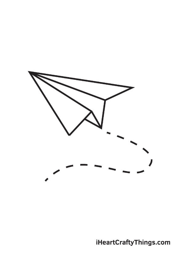 How to Draw a Paper Airplane flying