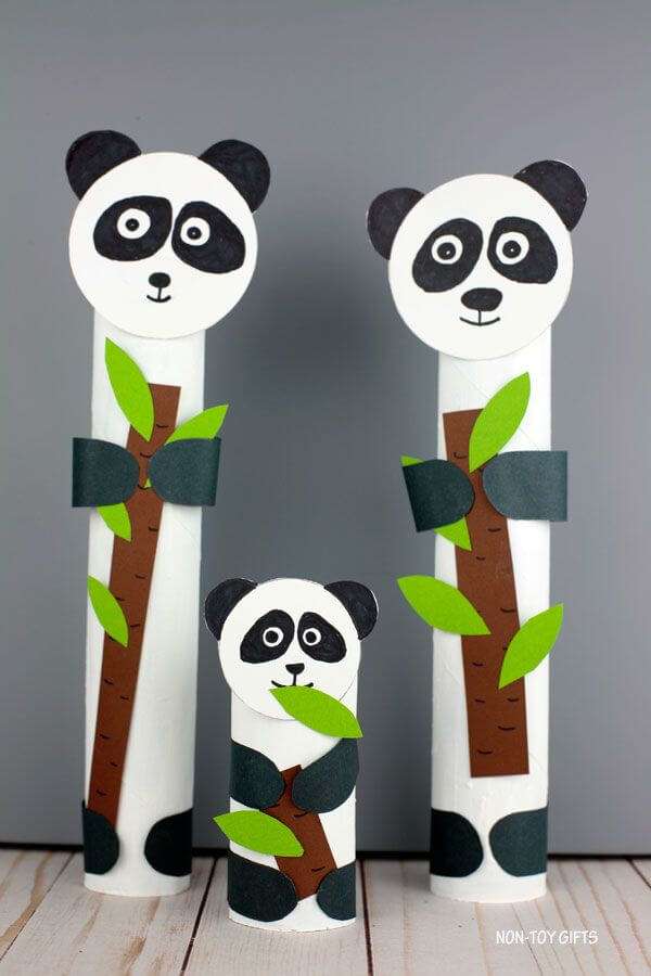 Ideas for Paper Roll Panda Crafts