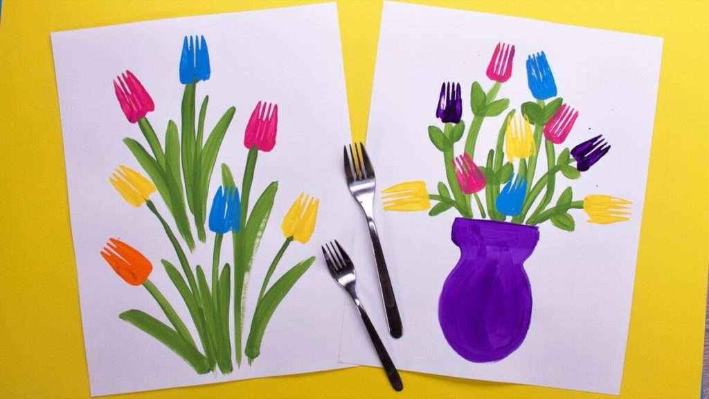 easy flower painting ideas for beginner
