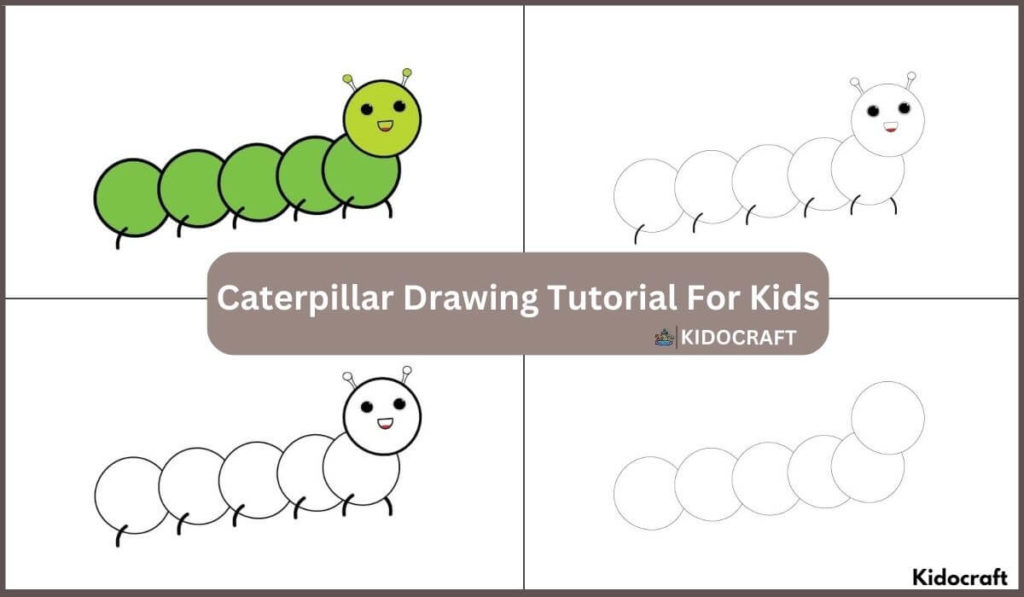 Caterpillar Drawing Tutorial For Kids