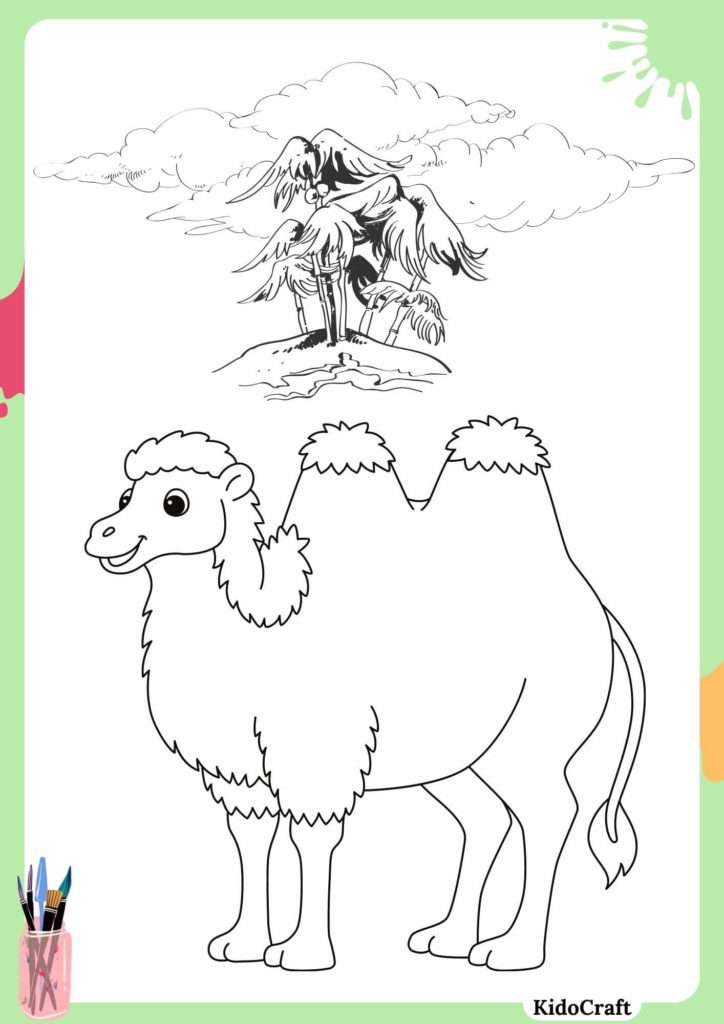 Camel Coloring Pages for Kids