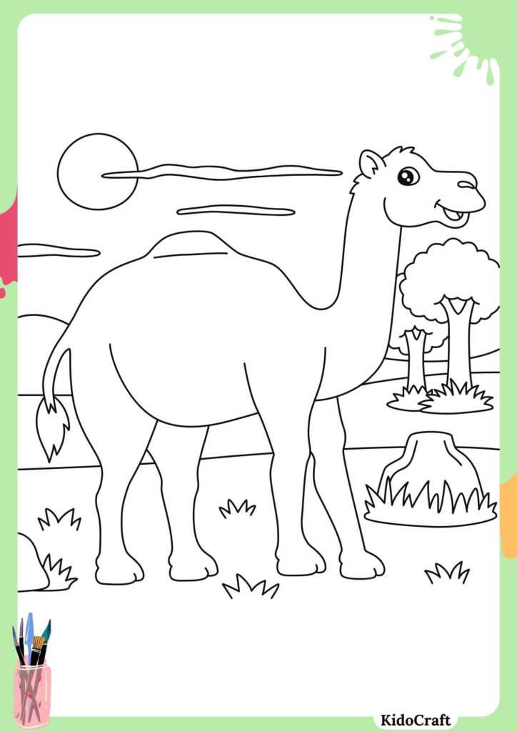 Fun Camel Coloring Pages for Kids