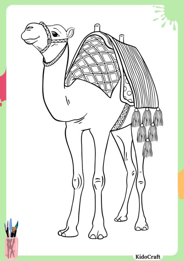 Rajasthan Camel Coloring Pages