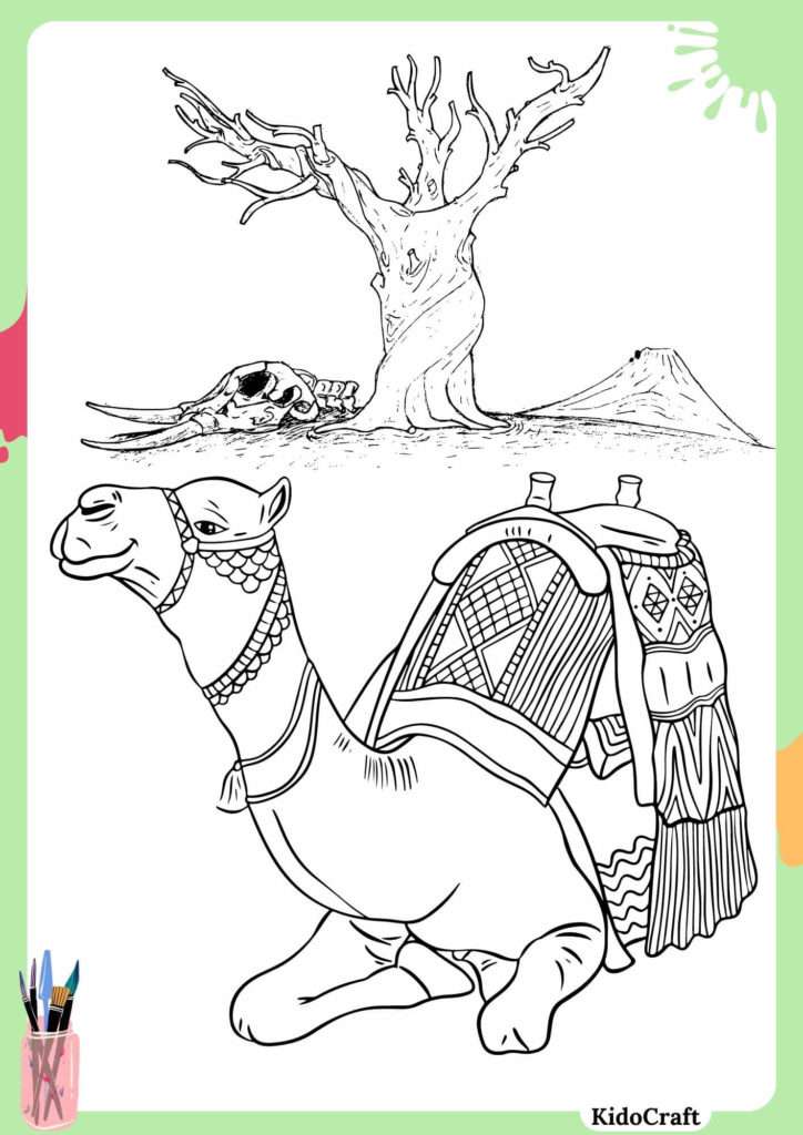 Rajasthan Camel Coloring Pages