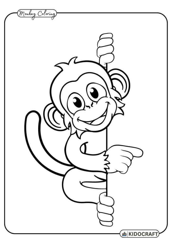 Funny Monkey Coloring Pages for Kids