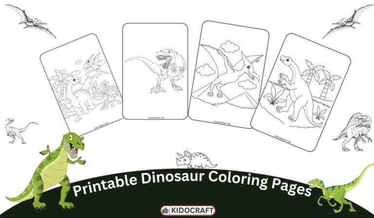 55+Printable Dinosaur Coloring Pages for Kids & Adults