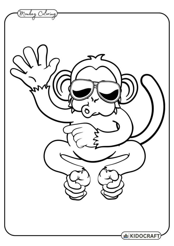 Free Printable Monkey Coloring Pages for Kids