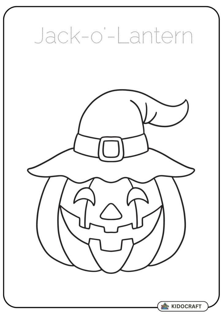 jack o larten halloween coloring page