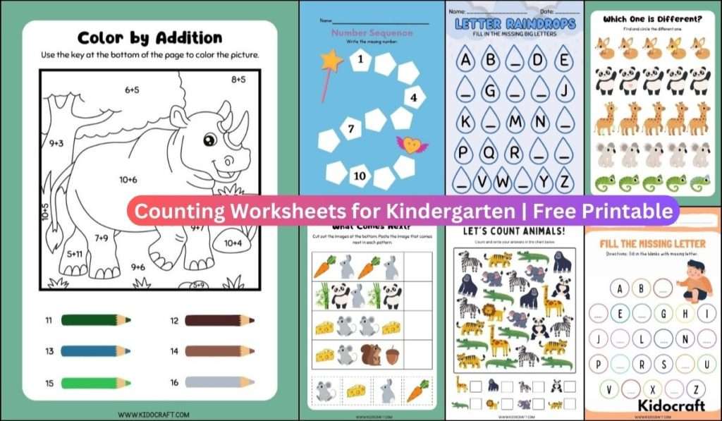 Counting Worksheets for Kindergarten | Free Printable