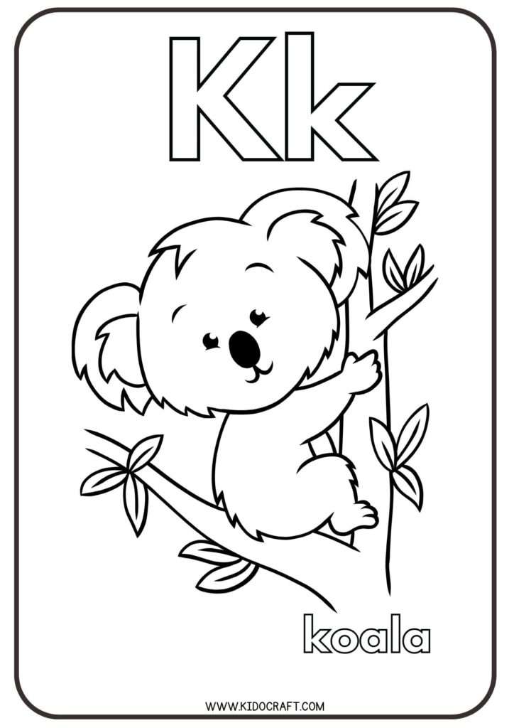 Printable Alphabet K Coloring Pages