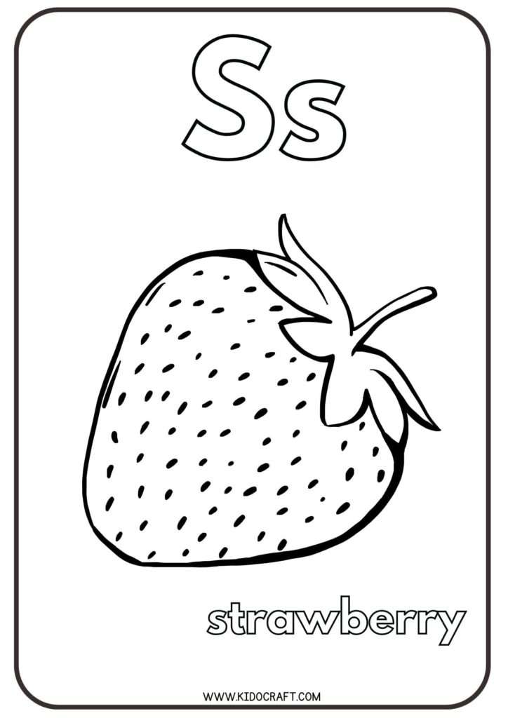 Alphabet S Coloring Pages