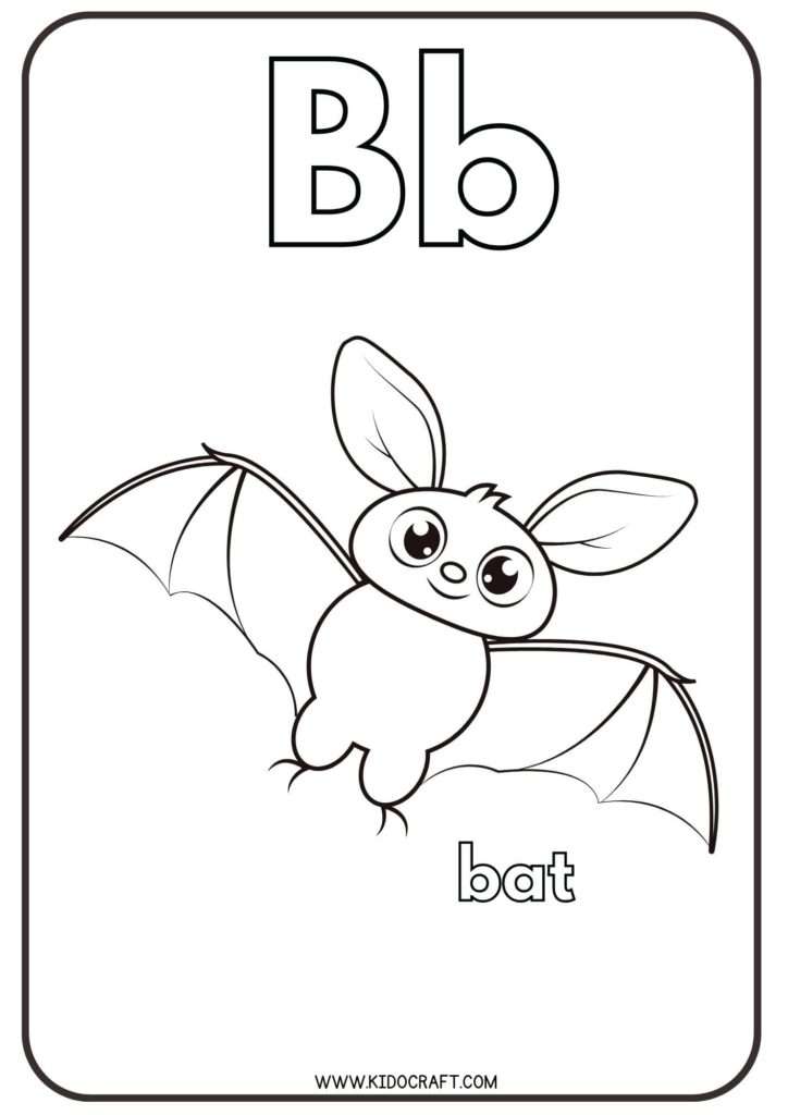 Printable Alphabet B Coloring Pages for Kids