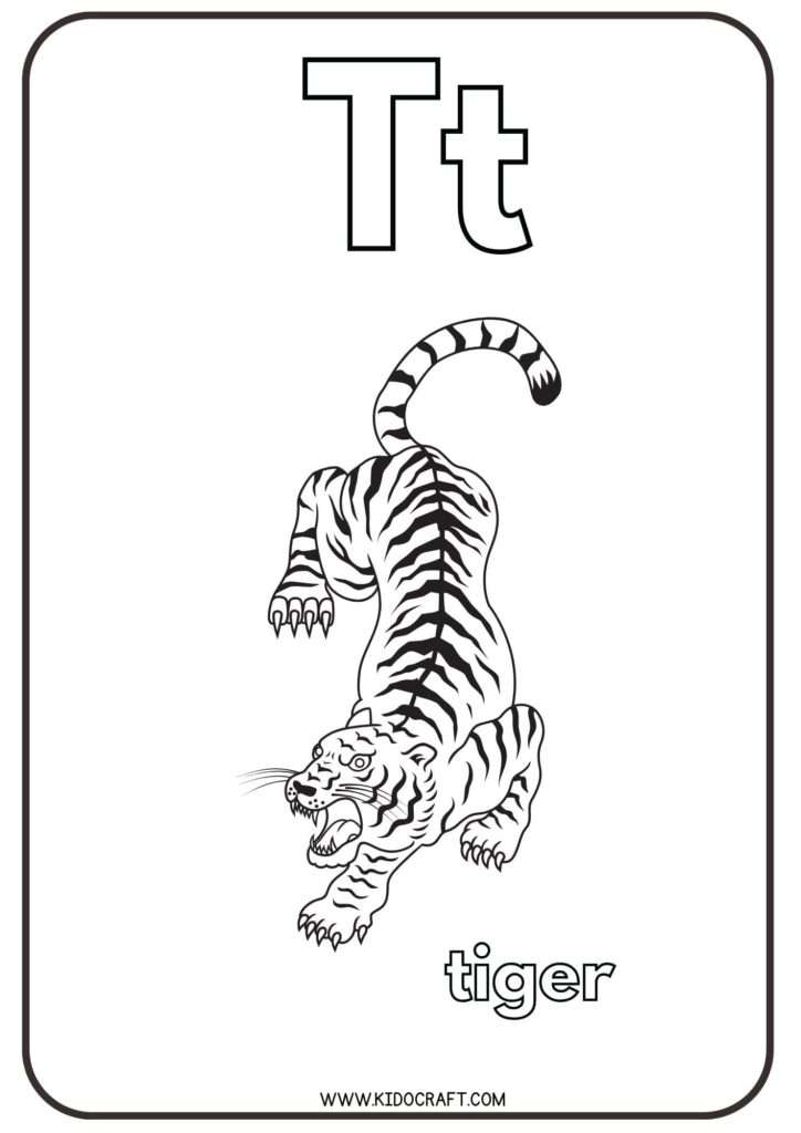 Printable Alphabet T Coloring Pages