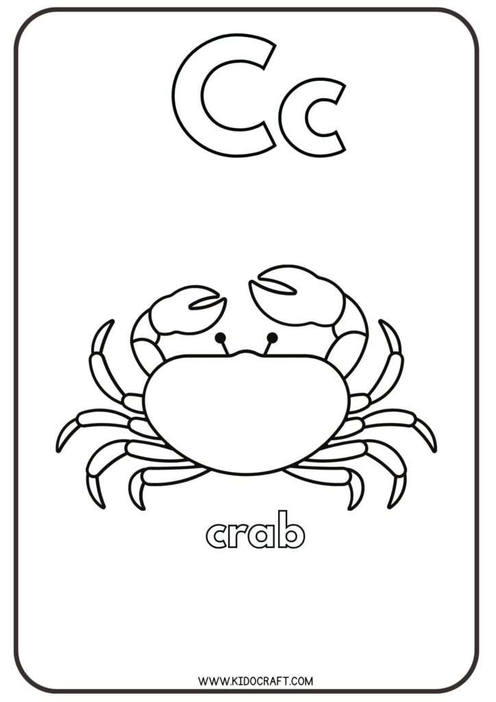 Printable Alphabet C Coloring Pages for Kids