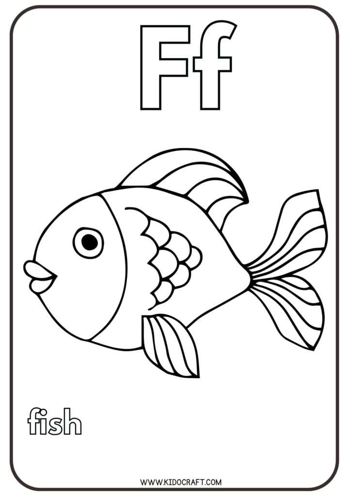 Printable Alphabet F Coloring Pages for Kids