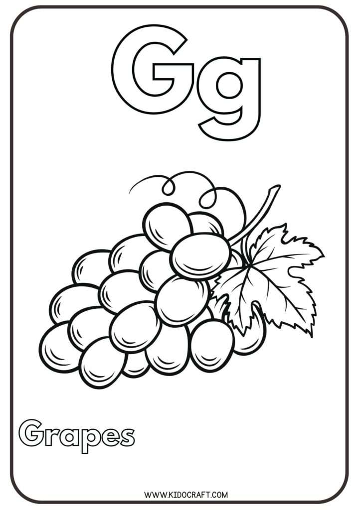 Printable Alphabet G Coloring Pages