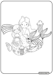 Merman Coloring Pages Free Printable - Kido Craft