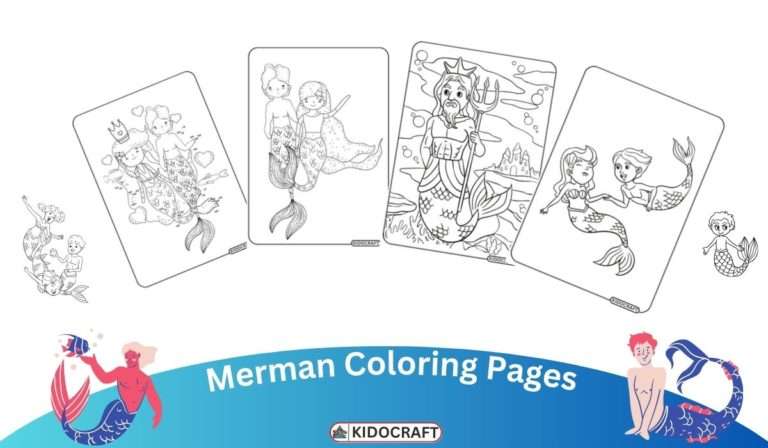 Merman Coloring Pages Free Printable