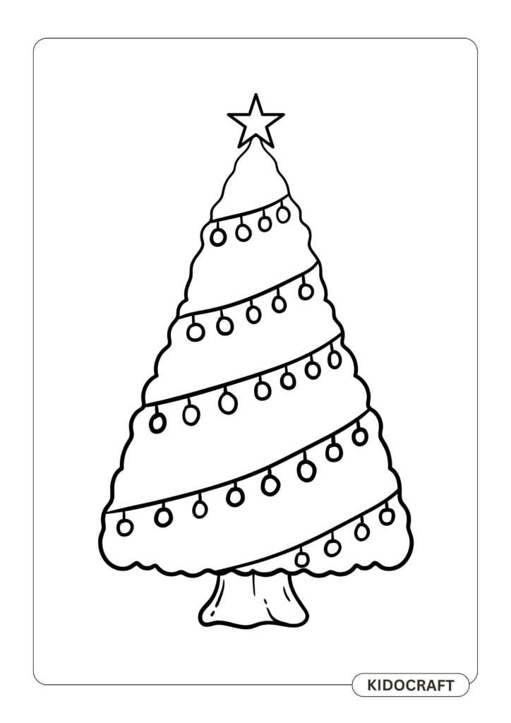 Beautiful Christmas Tree Coloring Pages