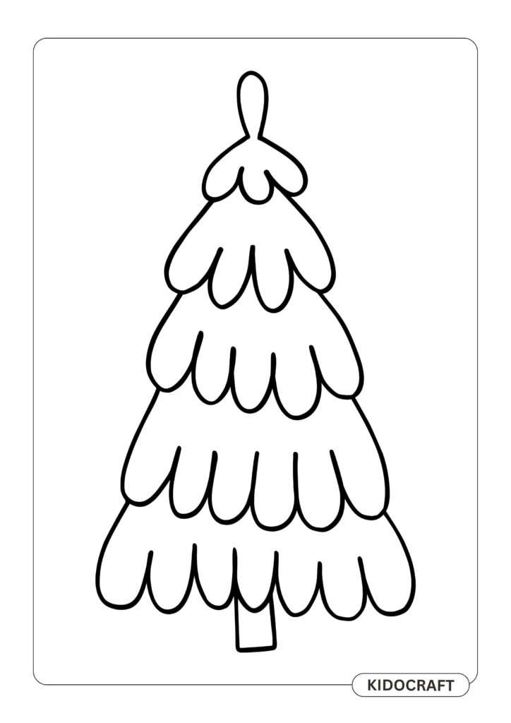 Christmas Tree Coloring Pages for Kids & Adults