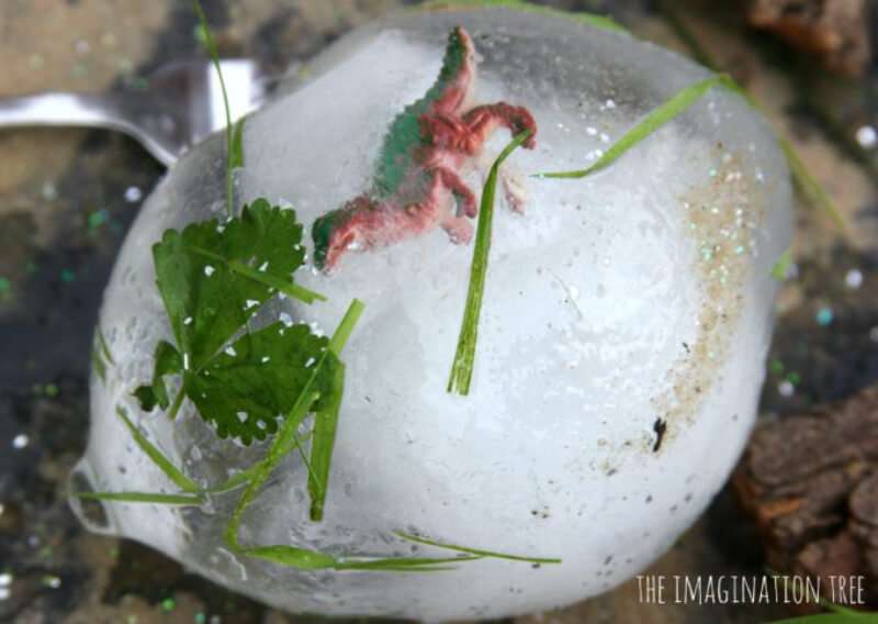 Dinosaurs Frozen Inside Ice Eggs