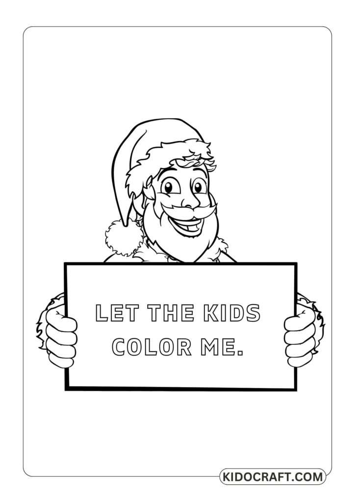 santa claus coloring pages for kids free printable 2023 1